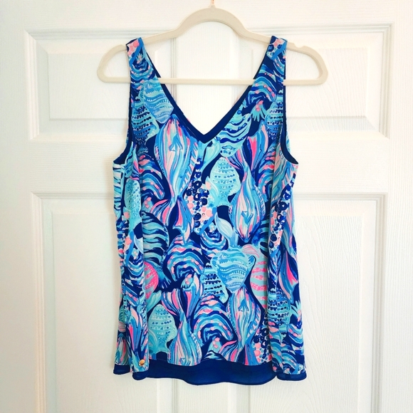 Lilly Pulitzer Tops - Vibrant Blue and Pink Women's Top